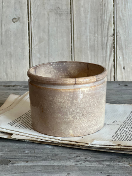 Crazed Antique Confiture Pot