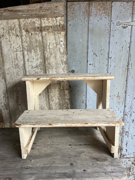 Large Vintage Rustic French Steps