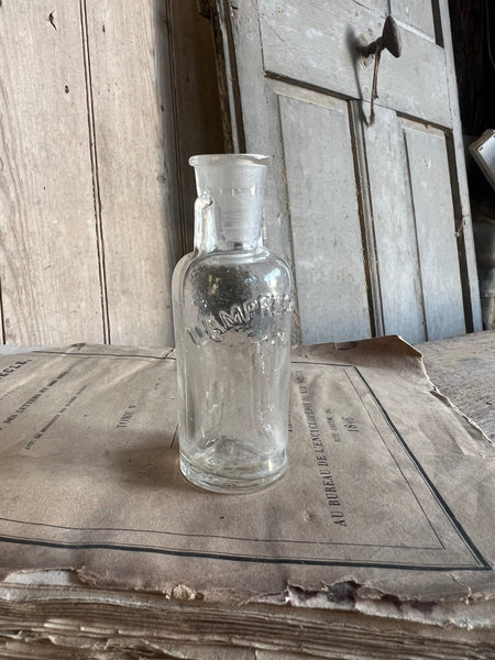 Vintage Mini Glass Branded Bottle