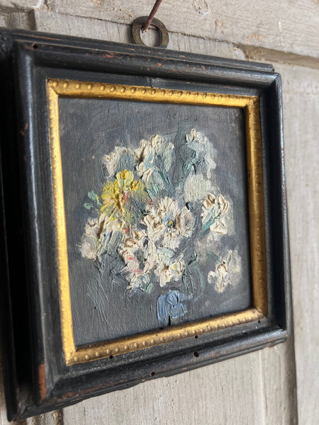 Small Framed Floral Oil Painting