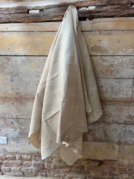 Vintage Thick French Linen Sheet AI