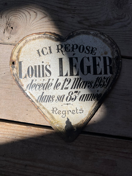 Vintage French Rustic Memorial Heart