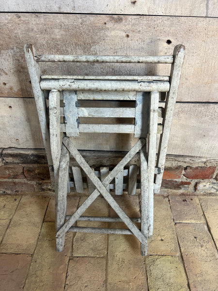 Gorgeous Vintage French Chippy Paint Folding Chair