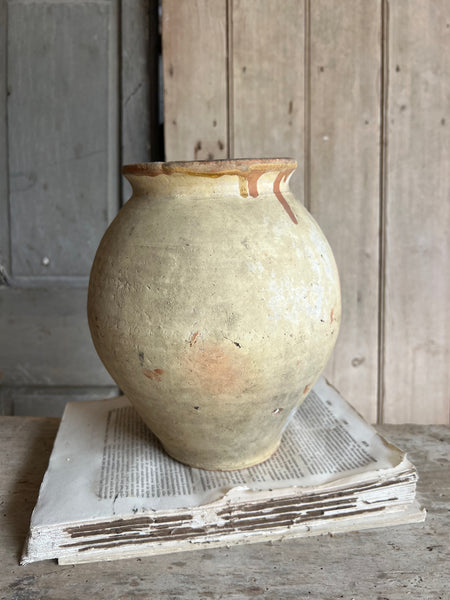 French Vintage Natural Earthenware Vase