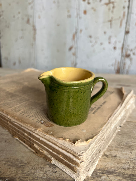 Mini Vintage French Green Jug