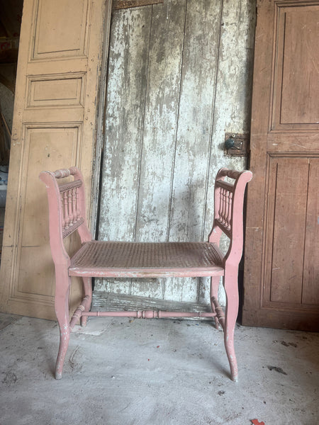 Vintage Chippy Paint Hall Seat