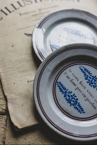 A pair of Antique French Plates