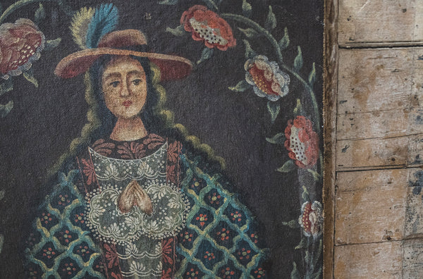 Antique Folk Art on Canvas