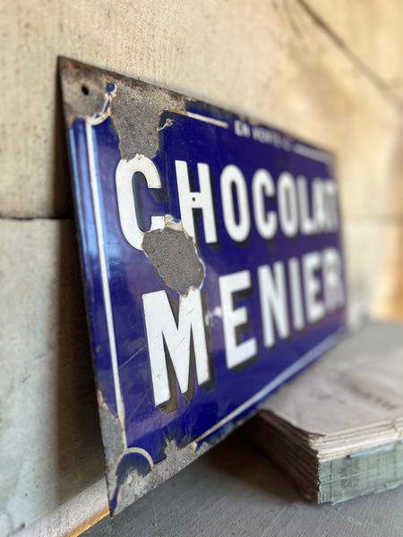 Original Chocolat Menier Enamel Sign