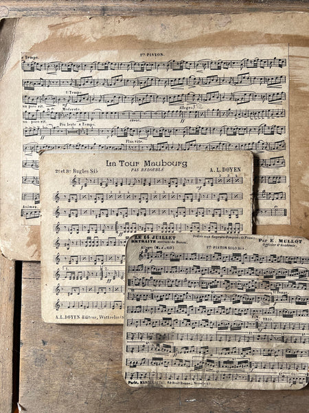 Collection of French Vintage Music Sheets