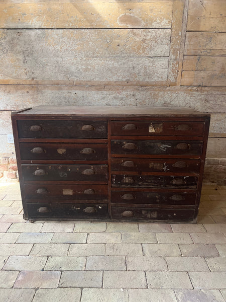 Antique Bank of Drawers
