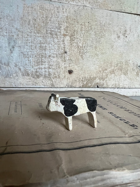 Vintage Wooden Cow