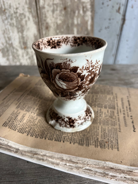 Antique French Transferware Chalice
