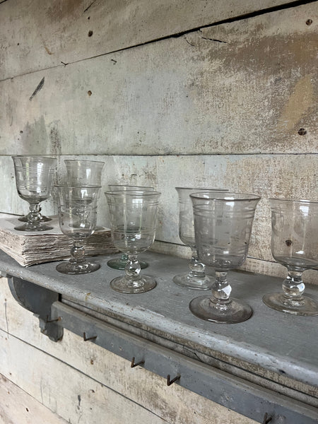 Vintage French Etched Glasses