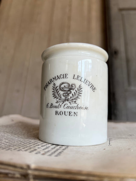 Vintage Medium Sarreguemines Pharmacy Pot