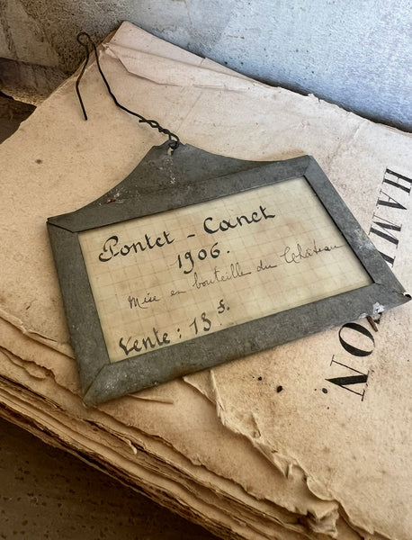 Vintage French Wine Tag