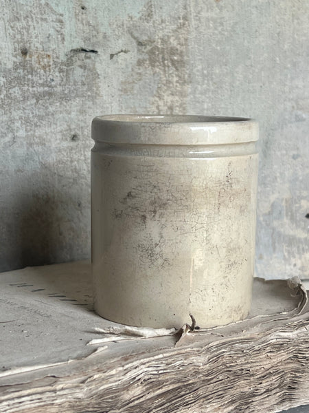 Crazed Antique Confiture Pot