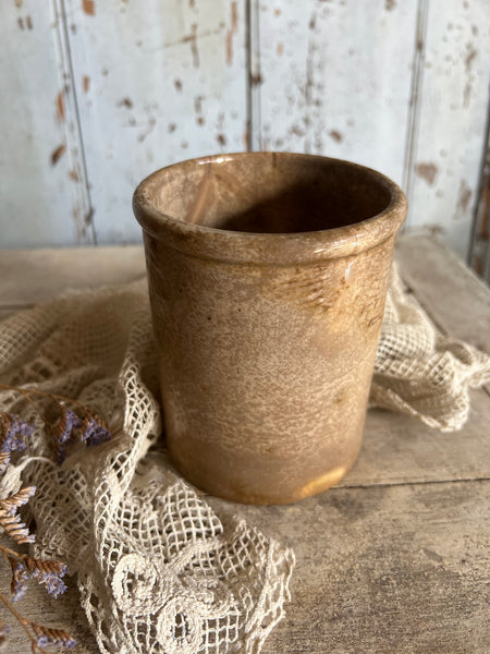 Beautifully Aged Crazed Confiture Pot