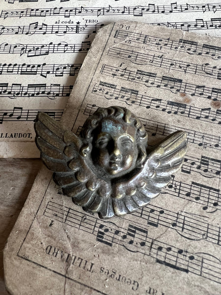 Vintage Brass Cherub