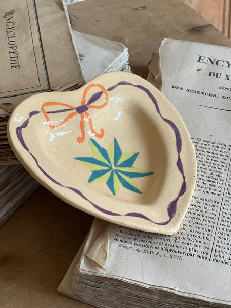 Hand Painted French Heart Dish