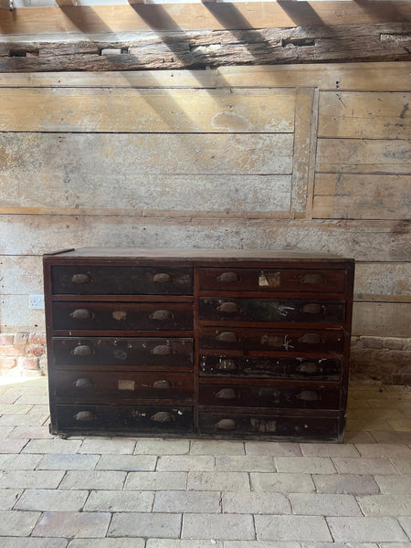 Antique Bank of Drawers