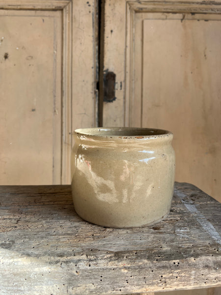Antique Simple French Stoneware Pot