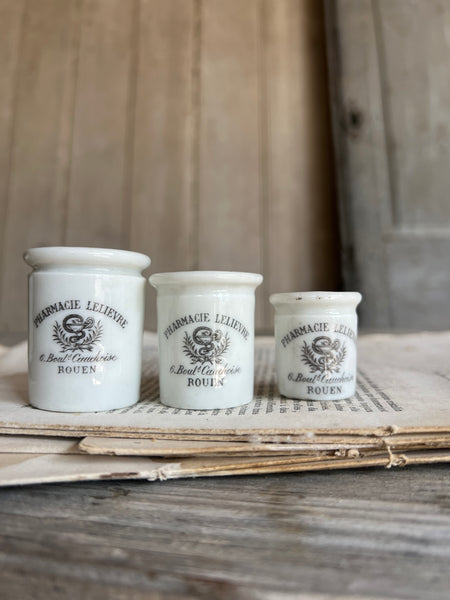 Vintage Mini Sarreguemines Pharmacy Pot