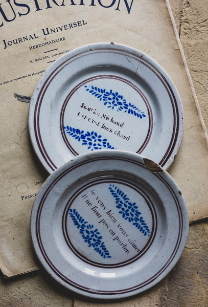 A pair of Antique French Plates