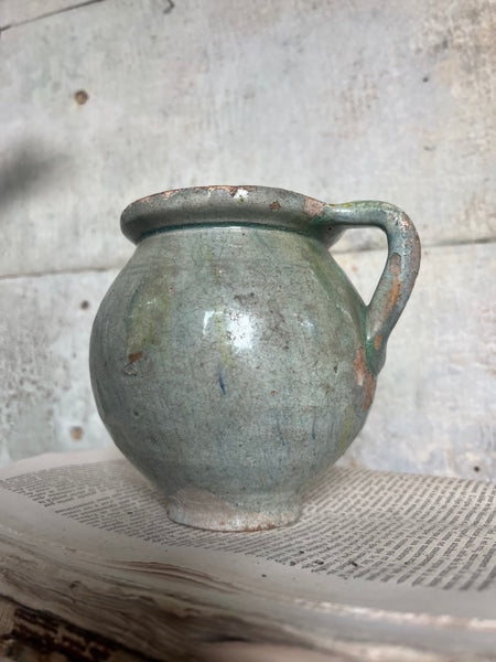 French Vintage Chippy Earthenware Pot