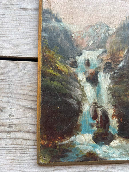 Antique Waterfall Painting