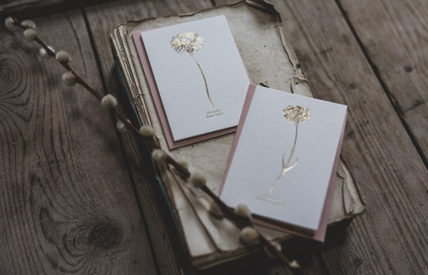 And So It Begins Marigold & Carnation "Mini" Card