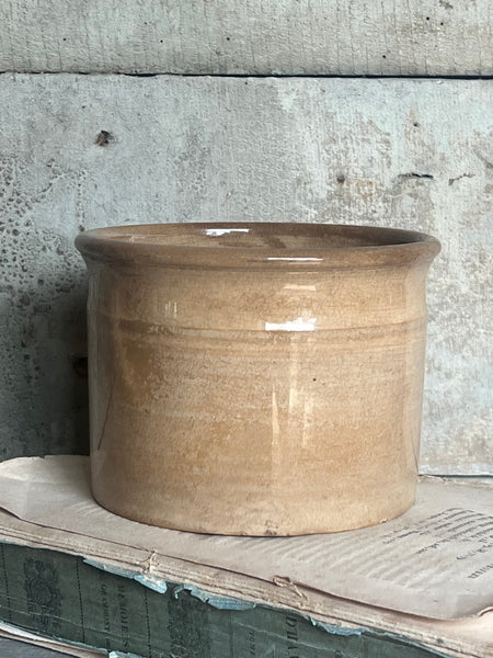 Large Buttery Antique Confiture Pot
