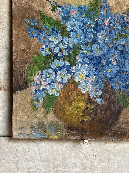 Small Floral Oil on Board