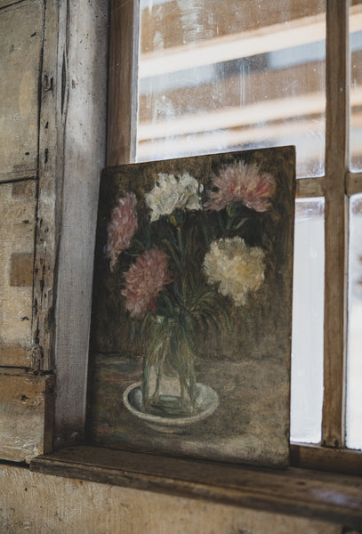 Beautiful French Floral Oil Painting Jean Lubet