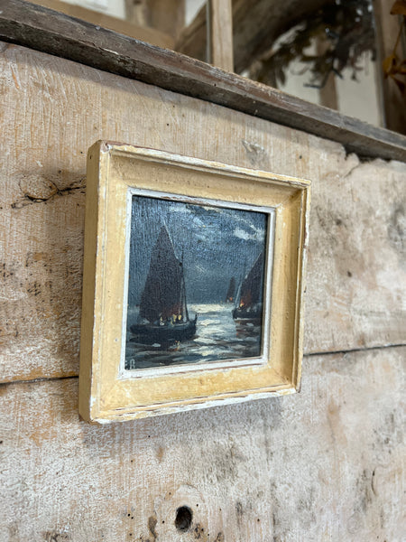 Framed Antique French Oil Landscape