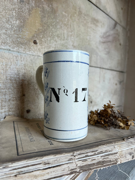 Antique Numbered Spongware Mug