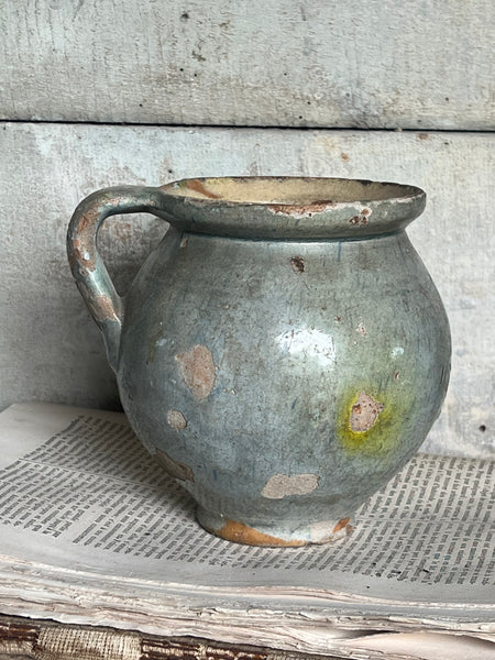 French Vintage Chippy Earthenware Pot