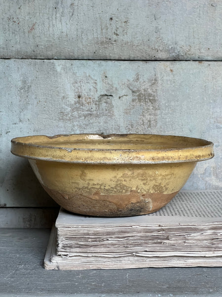 Antique Medium Earthenware Bowl from Provence