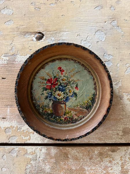 Beautiful Framed French Floral Oil