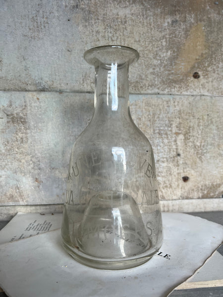 Antique Branded Glass Bottle