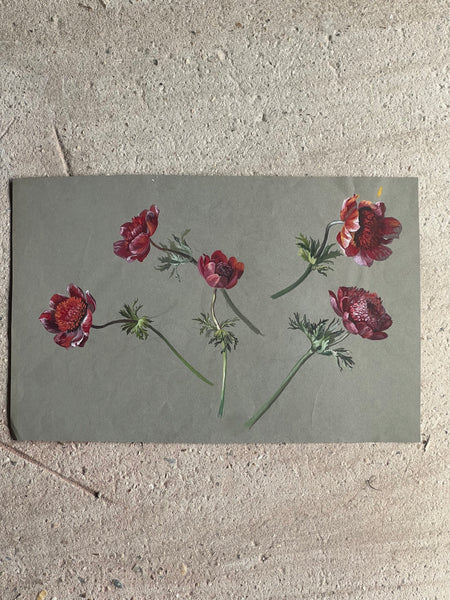 Gorgeous Floral Vintage Painting Double Side