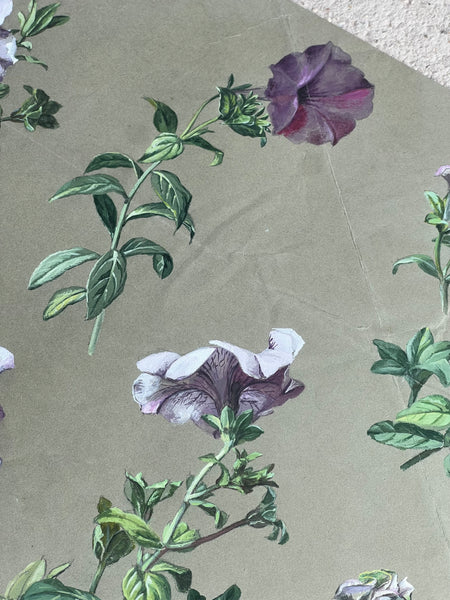 Gorgeous Petunia Vintage Painting