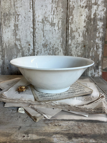 Beautiful Crisp White Large French Bowl