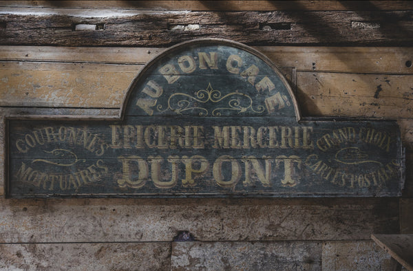 Antique French Epicerie Mercerie Sign