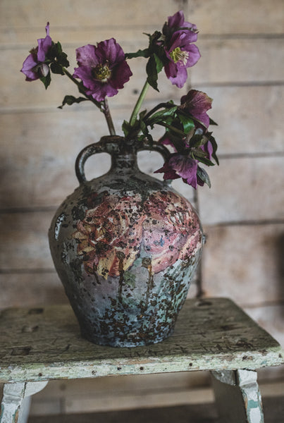 Vintage French Floral Earthenware