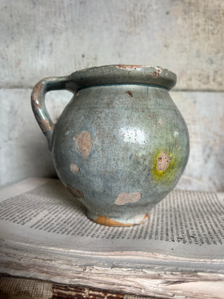 French Vintage Chippy Earthenware Pot
