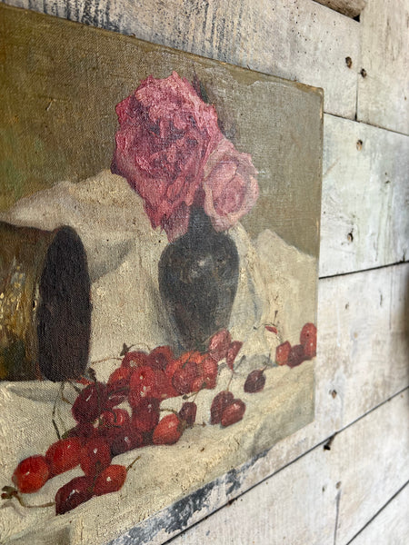 Floral Oil Painting on Canvas