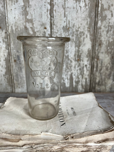 French Vintage Glass Weck Preserves Jar