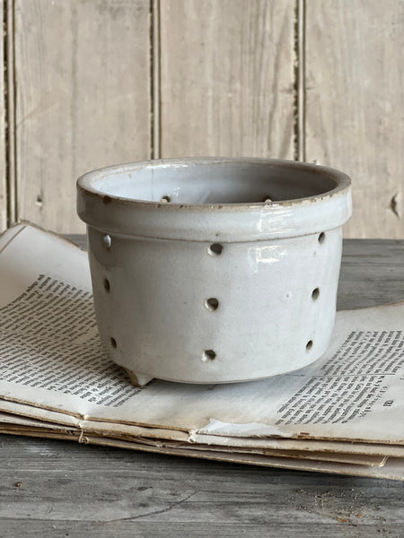 Small Crisp White Vintage French Faiselle Cheese Mould