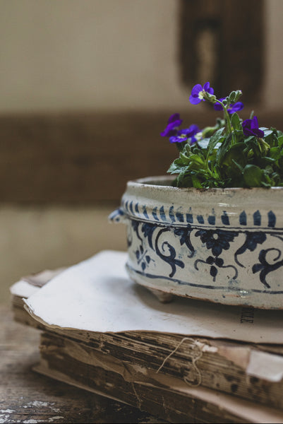 Antique French Handpainted Dish